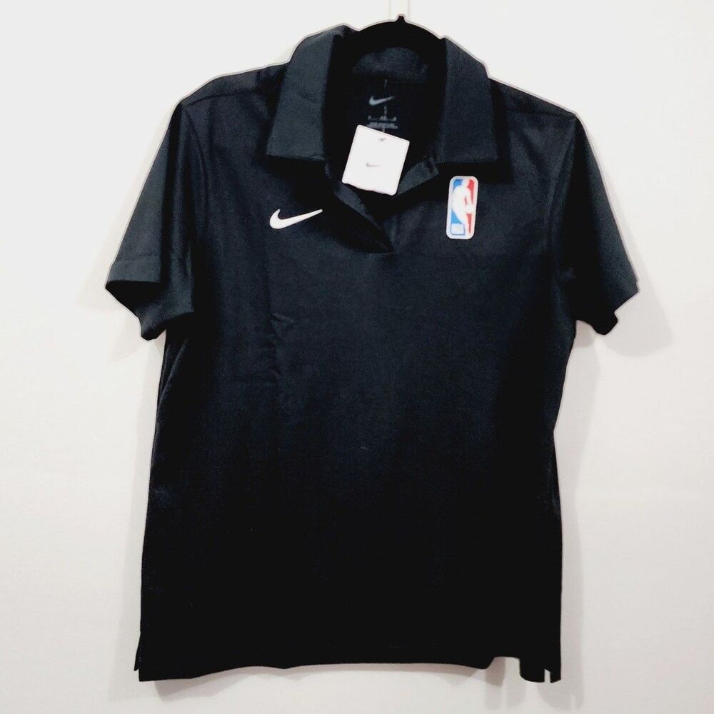 Nike Women's Dry NBA Polo in Black Custom Size M Style CU3206-010 Sweat-Wicking